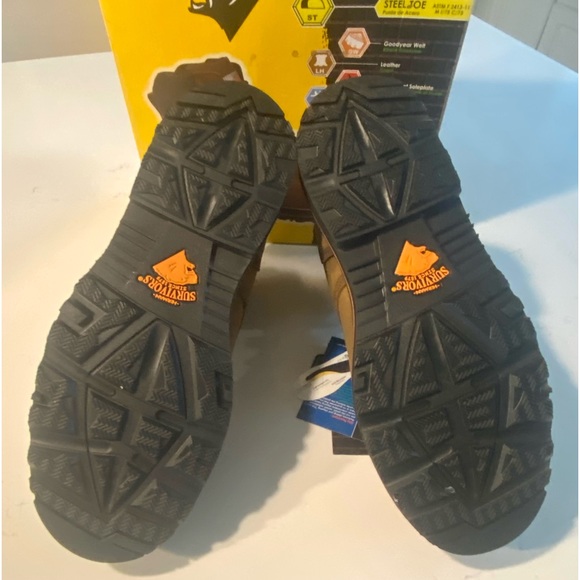 HERMAN Survivors Steel Toe Leather -Oil Resistant & Slip Resistant Work Boot -9 - Picture 4 of 6